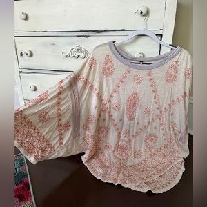 Free people flowy embroidered shirt